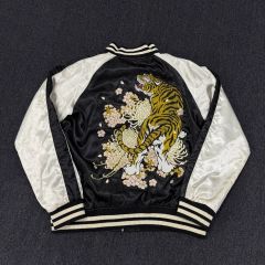 TÊTE HOMME（テットオム）スーベニアジャケット 刺繍 虎 バイカラー M