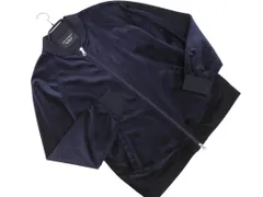 nano universe ナノユニバース ベロア ダブルジップ ブルゾン ジャケット sizeS/紺 ◇■ メンズのサムネイル