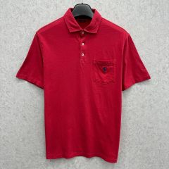 タグ無し新品 dunhillダンヒルメンズ半袖ポロシャツ ゴルフウェア 赤 