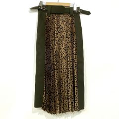 20AW SACAI 肉厚メルトン レオパード プリーツスカート size:0 - メルカリ