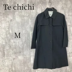 Te chichi テチチ トレンチコート アウター ブラック 黒 Mサイズ レディース 綿混 裏地ドット柄 センターベント シンプル きれいめ オフィスカジュアル 通勤 通学 フォーマル 目立った傷や汚れなしのサムネイル