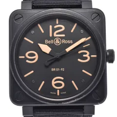ベル＆ロス Bell＆Ross BR01-92HERI-CA ヘリテージ デイト ブラック 自動巻き メンズ 美品 箱・保証書付き 腕時計 K#148199のサムネイル