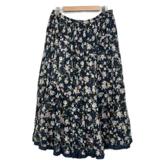 MARIHA(マリハ) ロングスカート レディース美品  - ネイビー×ライトブラウン×マルチ 花柄/ウエストゴムのサムネイル