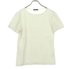 Aquascutum アクアスキュータム 半袖 クルーネック 切替 Tシャツ ホワイト レディース 古着のサムネイル
