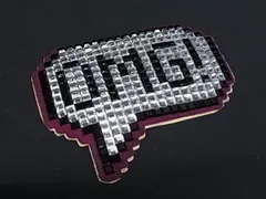 ■美品■ ANYA HINDMARCH アニヤハインドマーチ OMG ステッカー シール シルバー系×ブラック系  DN4706のサムネイル
