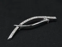 ■極美品■ GIVENCHY ジバンシィ ラインストーン ピンブローチ ピンバッジ アクセサリー レディース シルバー系 DN7678のサムネイル