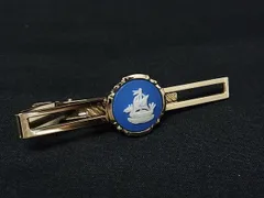 WEDGWOOD ウェッジウッド ジャスパー タイクリップ ネクタイピン アクセサリー ビジネス 紳士 メンズ ゴールド系×ブルー系 DN7745のサムネイル
