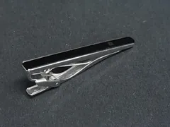 ■美品■ GIVENCHY ジバンシィ ネクタイピン タイクリップ アクセサリー ビジネス 紳士 メンズ シルバー系×ブラック系 DN7481のサムネイル