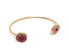 ■極美品■ MARC JACOBS マークジェイコブス ラインストーン バングル ブレスレット アクセサリー レディース ピンクゴールド系 DN4674のサムネイル