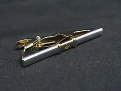 ■美品■ChristianDior クリスチャンディオール ヴィンテージ ネクタイピン タイクリップ アクセサリー シルバー系×ゴールド系 DN7454のサムネイル
