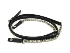 ■美品■ MICHAEL KORS マイケルコース レザー バッグ用 クロスボディ ショルダーストラップ 斜め掛け レディース ブラック系 DN4679のサムネイル