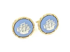 WEDGWOOD ウェッジウッド ジャスパー カメオ カフリンクス カフスボタン アクセサリー ビジネス 紳士 メンズ ゴールド系 DN4306のサムネイル