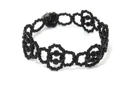 ■美品■ ANNASUI アナスイ ビーズ ブレスレット アクセサリー レディース ブラック系 DN4316のサムネイル