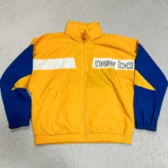 ニューバランス ウィンドブレーカー ジャケット イエロー ブルー L 100