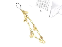 ■極美品■ DIOR ディオール チェーン ストラップ チャーム アクセサリー レディース メンズ ゴールド系 DN3671のサムネイル