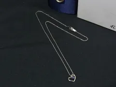 ■美品■ 4℃ ヨンドシー SV925 ラインストーン ハート ネックレス ペンダント アクセサリー レディース シルバー系 DN3707のサムネイル