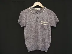 ChristianDior クリスチャンディオール スポーツ 麻×アクリル 半袖 ポロシャツ トップス サイズ S 洋服 メンズ ブルー系 DN3133のサムネイル