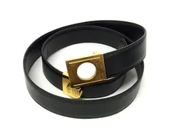 GIVENCHY ジバンシィ レザー ゴールド金具 ベルト ビジネス 紳士 メンズ ブラック系 DN3424のサムネイル