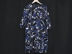 S Max Mara マックスマーラ 半袖 ロング ワンピース 洋服 レディース ネイビー系×マルチカラー DM9741のサムネイル