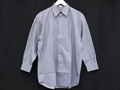 ■美品■ Salvatore Ferragamo フェラガモ コットン×キャメル 長袖 ワイシャツ Yシャツ トップス サイズ L 洋服 ブルー系 DM9815のサムネイル