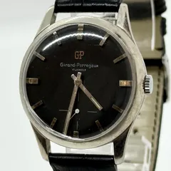 GIRARD-PERREGAUX ジラール・ペルゴ ブラック 手巻き メンズ 17石 ヴィンテージ 腕時計 稼働品のサムネイル