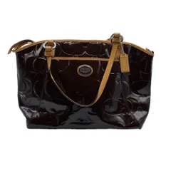 COACH エナメルトートバッグ メンズ F 茶系【中古】のサムネイル