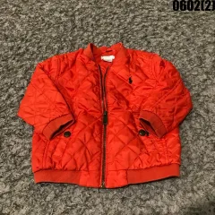 ポロ ラルフローレン キッズ キルティング ブルゾン ジャケット オレンジ
