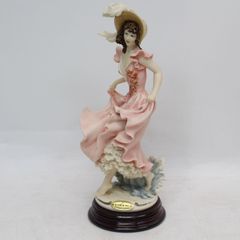 Ricardo Shelmani 女性像 フィギュリン 花飾り イタリア風 置物 - メルカリ