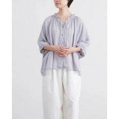HEAVENLY (ヘブンリー) | FRILLNECK 2WAY SHEER BLOUSE (light blue