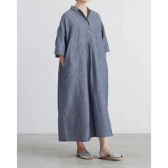 apuntob アプントビー シャツ ワンピース サックスブルー - メルカリ