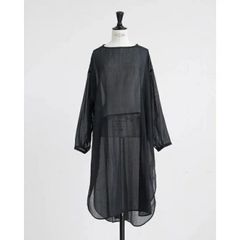 HEAVENLY (ヘブンリー) | FRILLNECK 2WAY SHEER BLOUSE (light blue