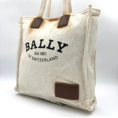 BALLY トートバッグ キャンバス レザー - メルカリ