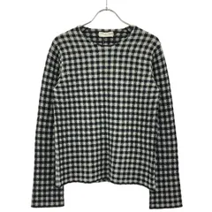 robe de chambre COMME des GARCONS ローブドシャンブル コムデギャルソン ギンガムチェックニットセーター RK-N013 ブラック×ホワイト 表記なしのサムネイル