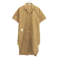 JIL SANDER ジルサンダー 19SS ストライプ ジップアップショートスリーブコート JSWO605706 ブラウン 34のサムネイル