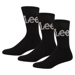 リー メンズ アンダーウェア 靴下 Lee Unisex 3Pack Sports Socks Black ブラックのサムネイル