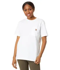 カーハート レディース トップス シャツ Carhartt WK87 Workwear Pocket Short Sleeve TShirt White ホワイトのサムネイル