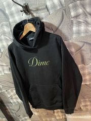 Dime クラシックロゴ プルオーバーパーカー イエロー ストリート系 