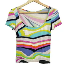 EMILIO PUCCI(PUCCI)(エミリオプッチ) 半袖カットソー サイズXS レディース美品  - ライトブルー×ピンク×マルチ クルーネックのサムネイル