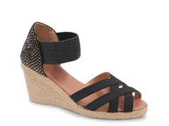 アンドレア アース レディース シューズ サンダル Andre Assous Adin Espadrille Wedge Sandal Black ブラックのサムネイル