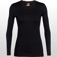 アイスブレーカー レディース トップス Tシャツ Icebreaker 200 Oasis Long Sleeve Crewe Womens Black ブラックのサムネイル
