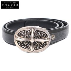 CHROME HEARTS 真鍮レザーベルト 激レアロス本店オーダー品 鑑定済 