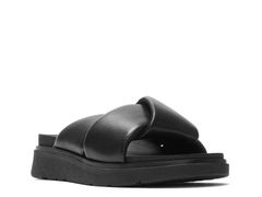 フィットフロップ レディース シューズ サンダル FitFlop GenFF Wedge Sandal Black Leather ブラック