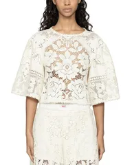 シー レディース トップス シャツ レース Searianna Lace Top Cream クリームのサムネイル