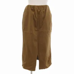 ビーミングバイビームス B:MING LIFE STORE by BEAMS ニットスカート ひざ丈 イージー ゴムウエスト スリット 茶 ブラウン /FT ■MAのサムネイル