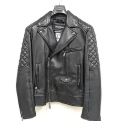 Dz384701 バルマン ライダースジャケット ECO LEATHER 402-16-8008（24216） 48サイズ メンズ BALMAIN 中古美品のサムネイル