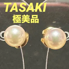 極美品　タサキ　TASAKI　ピアス　田崎　田崎真珠　アコヤパール　アコヤ真珠　本真珠　K18　パール　約6.2mm　ゴールドのサムネイル