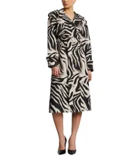 ビーシービージーマックスアズリア レディース アウター ジャケット・ブルゾン BCBGMAXAZRIA Trench Jacket Dress Zebra Print アニマルのサムネイル