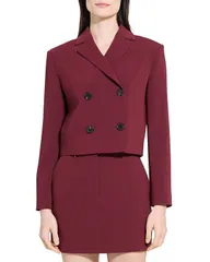 セオリー レディース アウター ジャケット・ブルゾン Theory Admiral Double Breasted Crop Jacket Grenacheのサムネイル