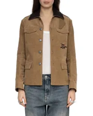 ザディグ エ ヴォルテール レディース アウター ジャケット・ブルゾン コーデュロイ Zadig Voltaire Veram Corduroy Jacket Cookieのサムネイル
