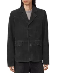 オールセインツ メンズ アウター ジャケット・ブルゾン スエード ブレザー ALLSAINTS Hornett Suede Blazer Twilight Black ブラックのサムネイル